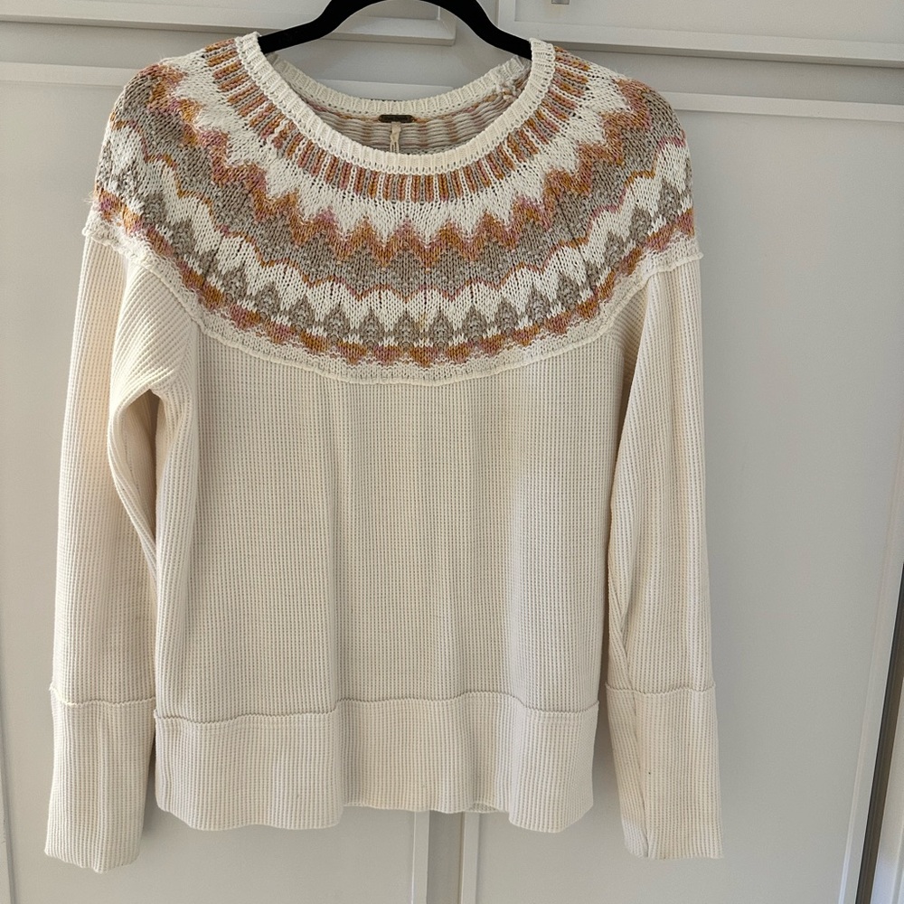 Free People Fair Isle thermal top